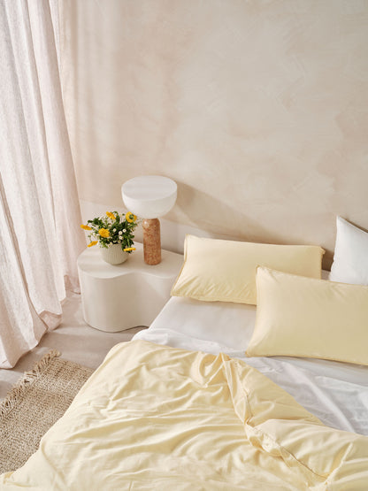 Surf Wash Butter 400TC Quilt Cover Set