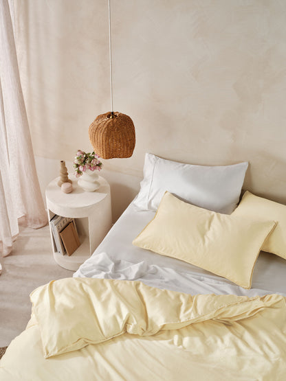 Surf Wash Butter 400TC Quilt Cover Set