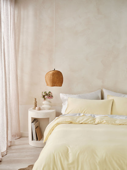 Surf Wash Butter 400TC Quilt Cover Set
