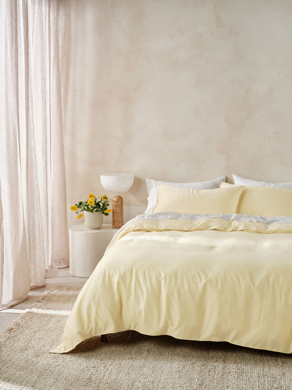 Surf Wash Butter 400TC Quilt Cover Set