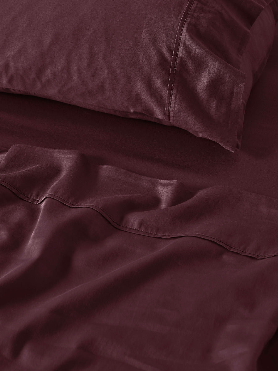 Surf Wash Plum 400TC Sheet Set