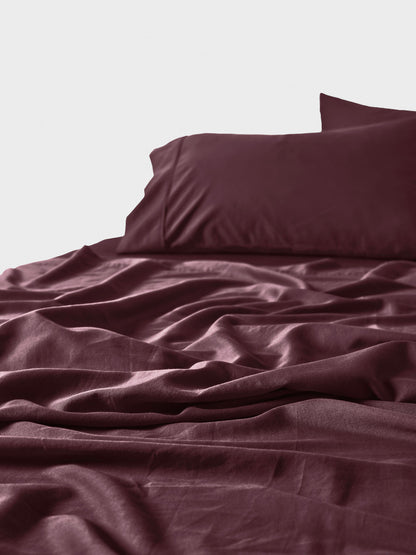 Surf Wash Plum 400TC Sheet Set