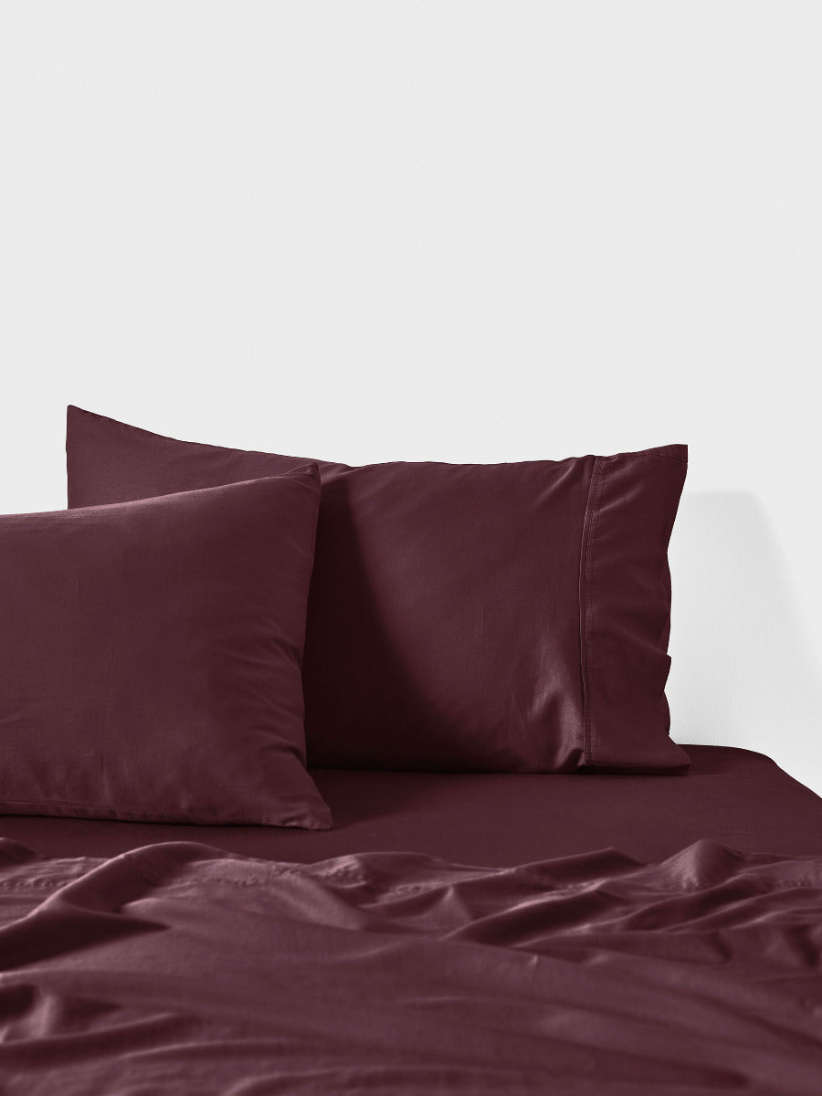 Surf Wash Plum 400TC Sheet Set