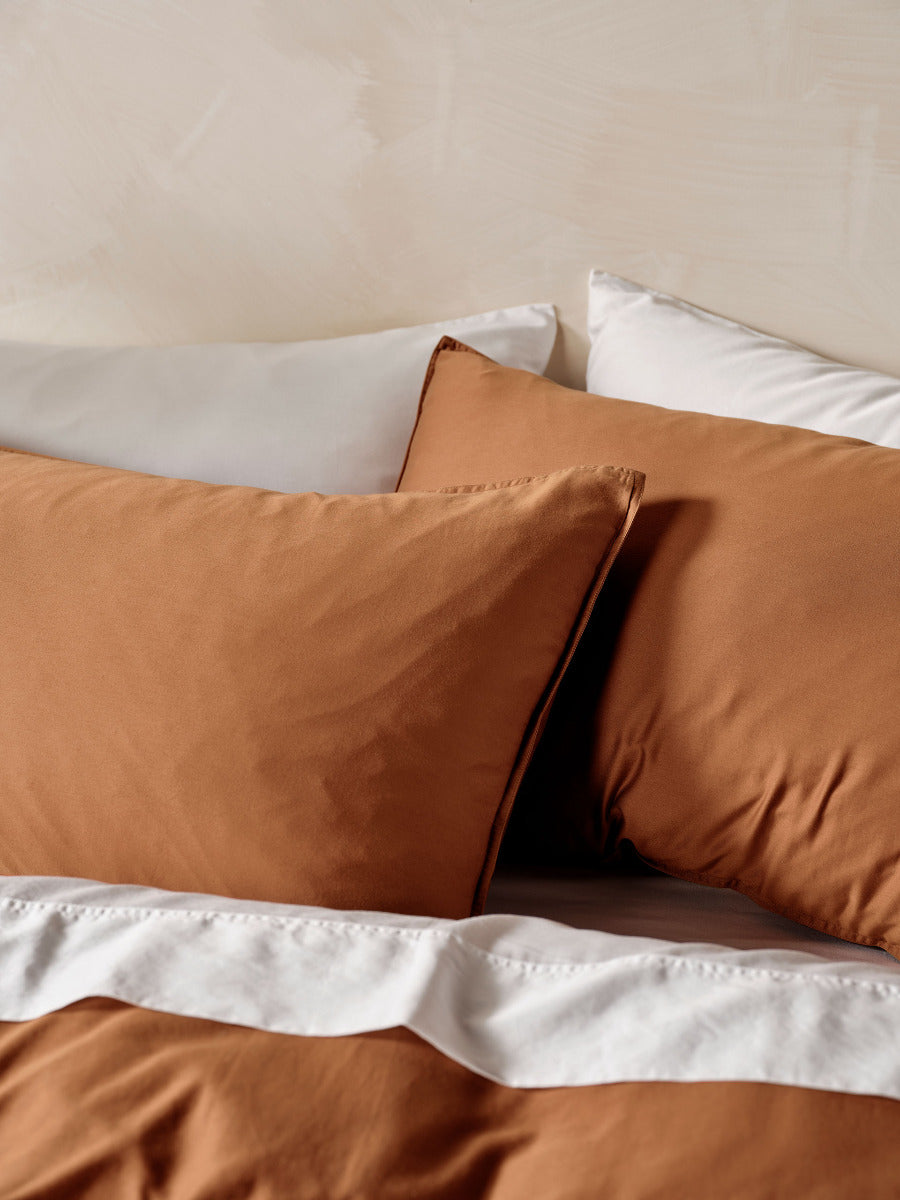 Surf Wash Rust 400TC Quilt Cover Set