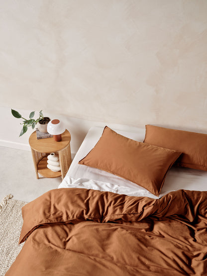 Surf Wash Rust 400TC Quilt Cover Set
