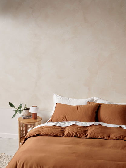 Surf Wash Rust 400TC Quilt Cover Set
