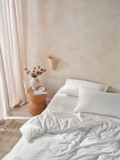 Surf Wash White 400TC Quilt Cover Set