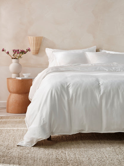 Surf Wash White 400TC Quilt Cover Set