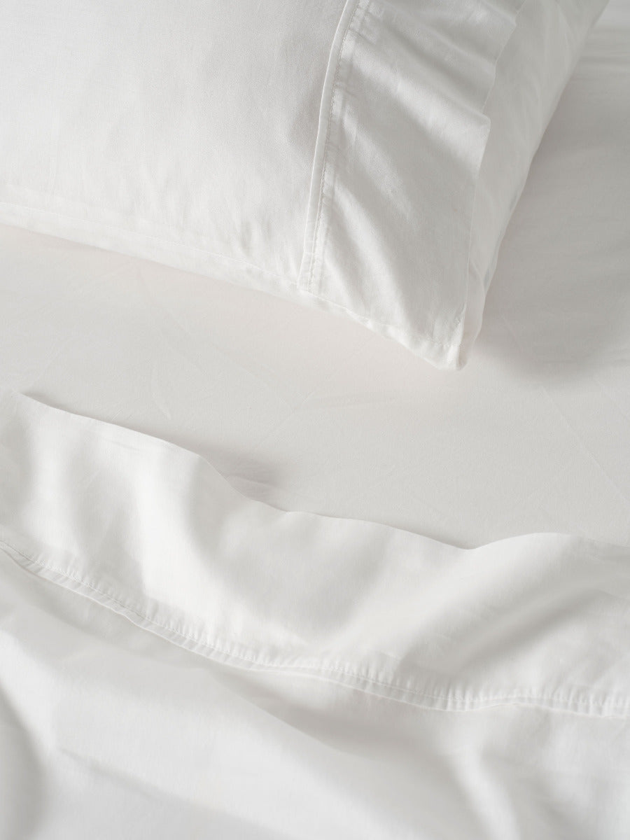 Surf Wash White 400TC Sheet Set