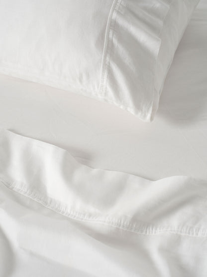 Surf Wash White 400TC Sheet Set