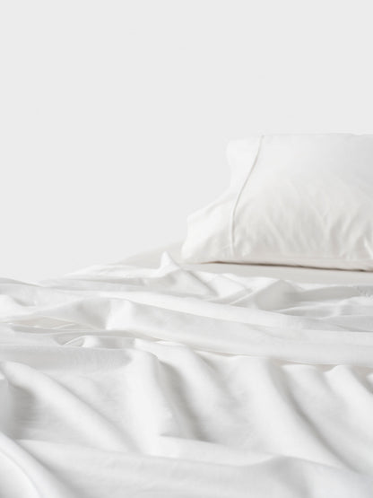 Surf Wash White 400TC Sheet Set