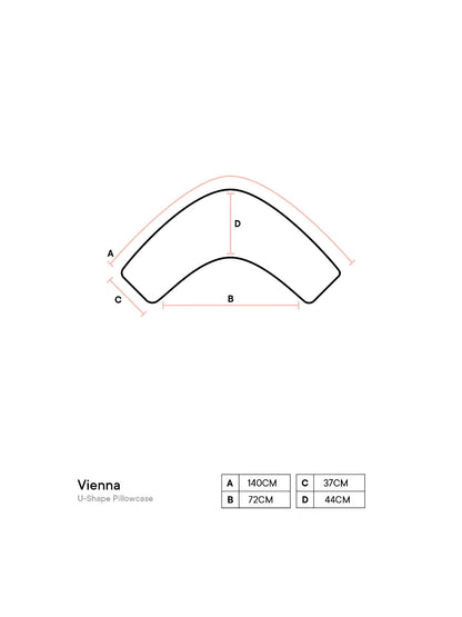 Vienna Blue U-Shaped Pillowcase