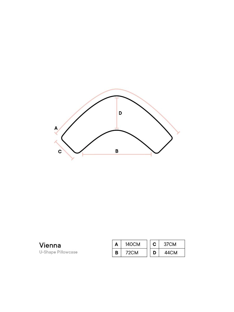 Vienna Grey U-Shaped Pillowcase