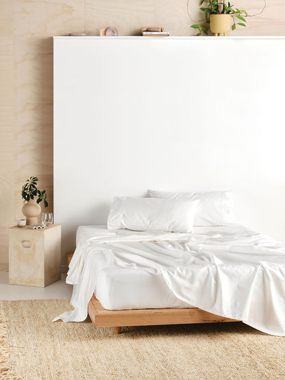 Vienna White Fitted Sheet 50cm