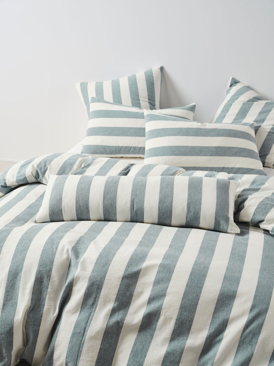 Vintage Stripe Denim Cushion 30x90cm