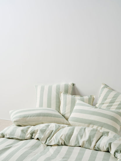 Vintage Stripe Jade Cushion 48x48cm