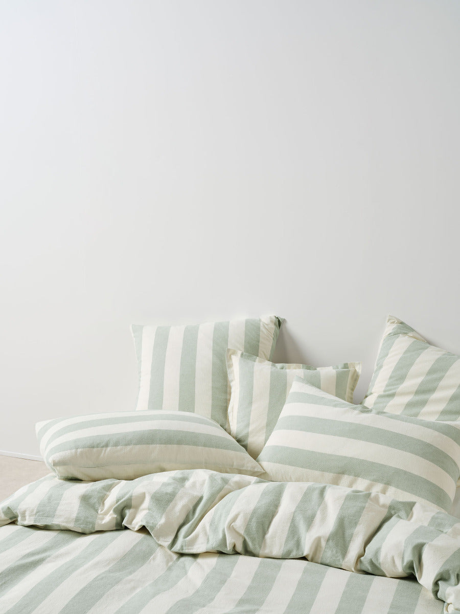 Vintage Stripe Jade European Pillowcase