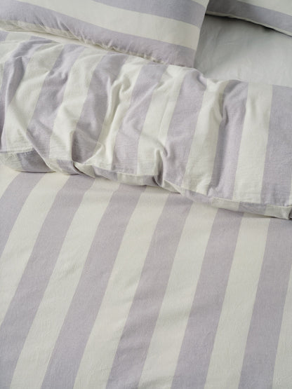 Vintage Stripe Lavender Quilt Cover Set