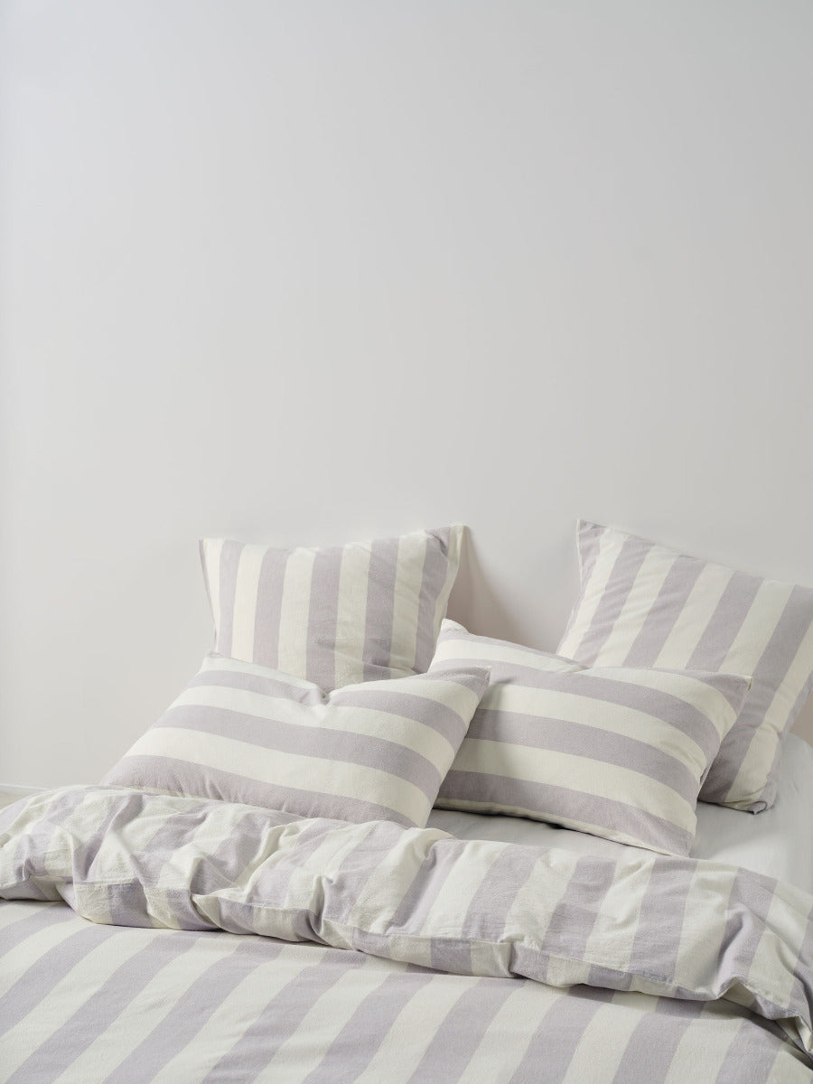 Vintage Stripe Lavender Quilt Cover Set
