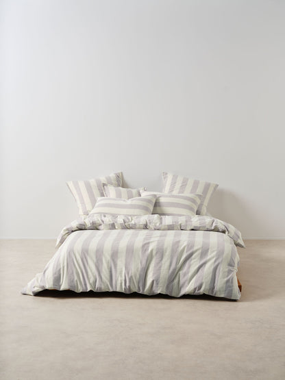 Vintage Stripe Lavender Quilt Cover Set