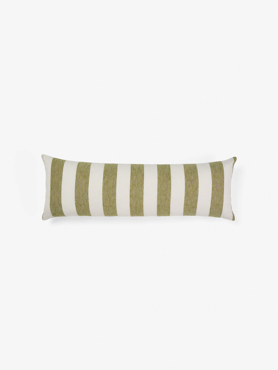 Vintage Stripe Pesto Cushion 30x90cm