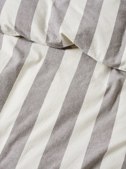 Vintage Stripe Steel Quilt Cover Set