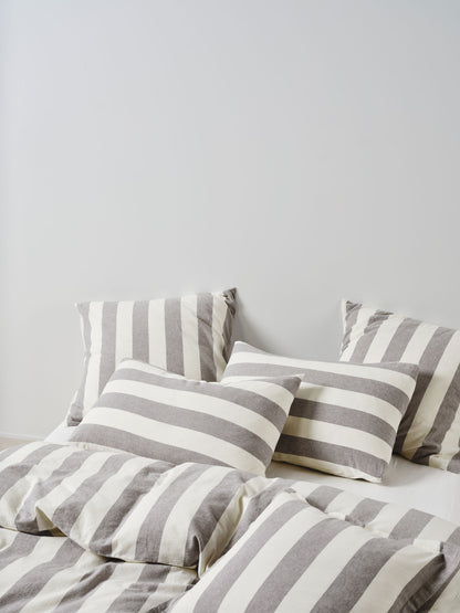 Vintage Stripe Steel Quilt Cover Set