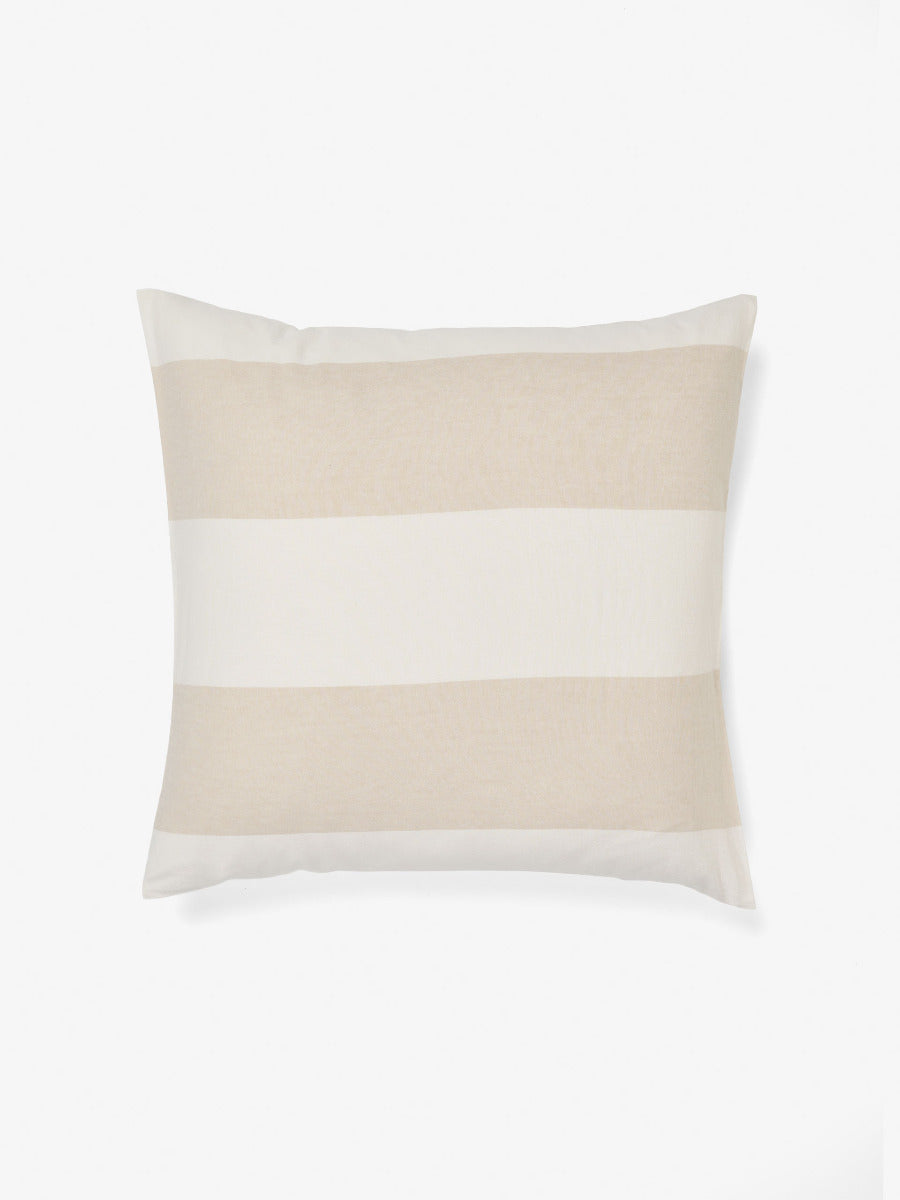 Vintage Wide Stripe Natural European Pillowcase