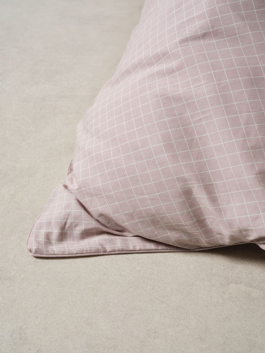 Volley Check Orchid Quilt Cover Set