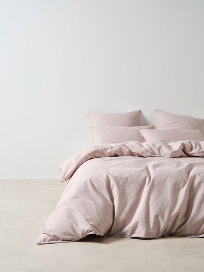 Volley Check Orchid Quilt Cover Set