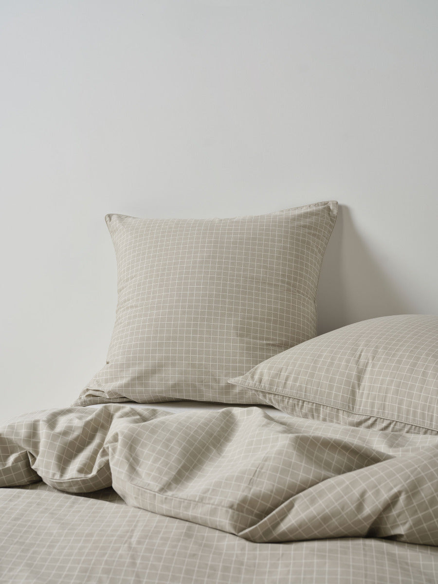 Volley Check Pebble Quilt Cover Set