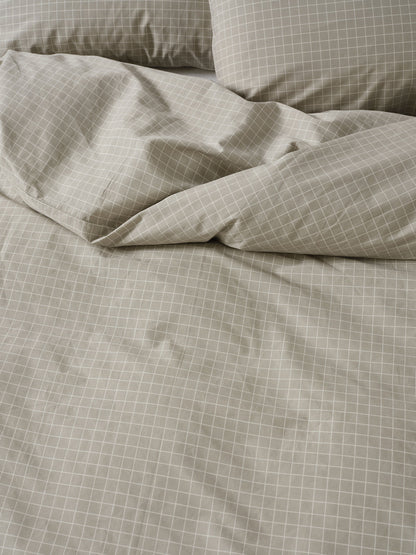 Volley Check Pebble Quilt Cover Set