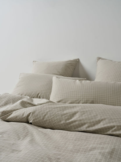 Volley Check Pebble Quilt Cover Set