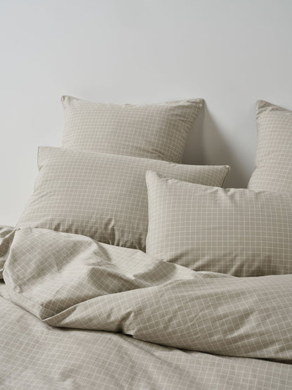 Volley Check Pebble Quilt Cover Set