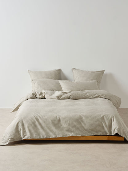 Volley Check Pebble Quilt Cover Set