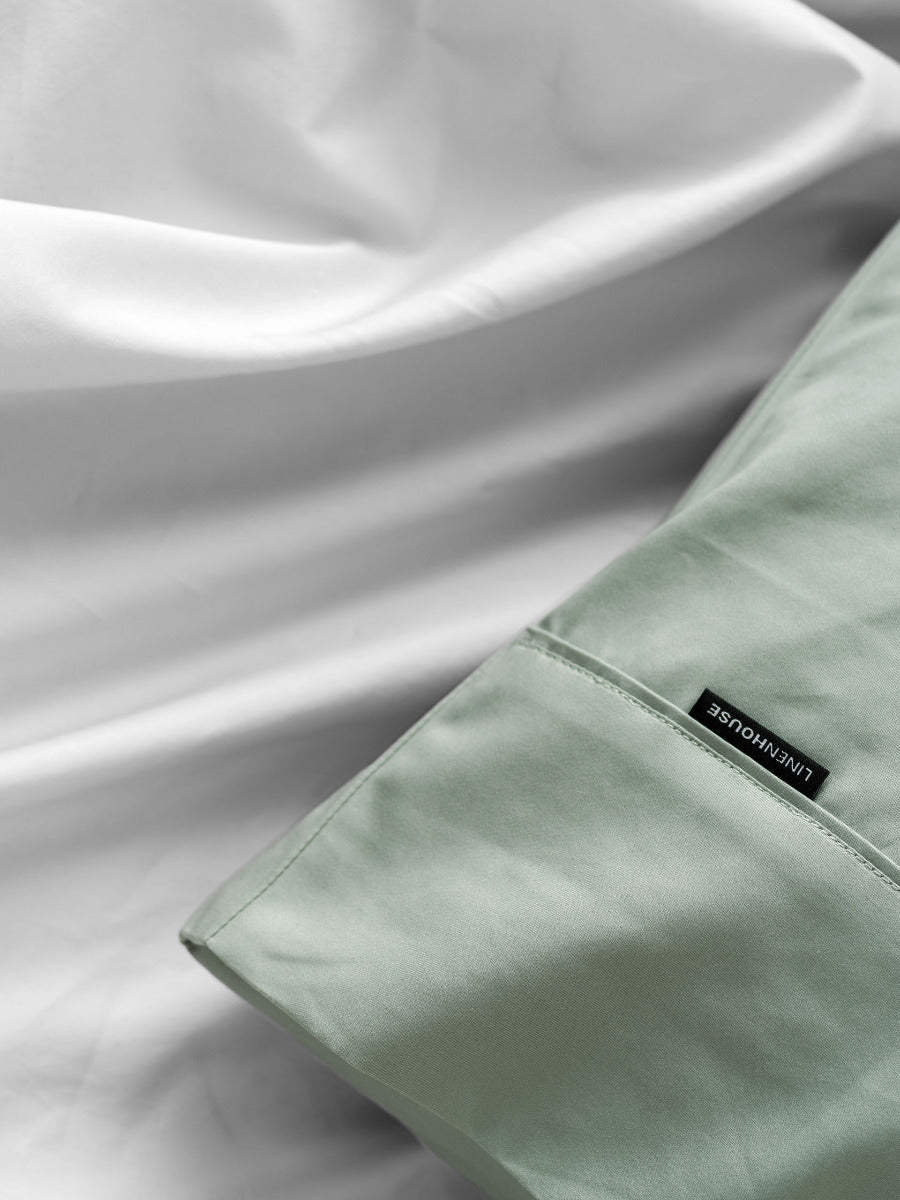500TC Cotton Sateen Augusta Green Gum Standard Pillowcase