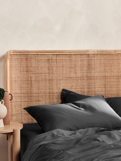 400TC Bamboo/Cotton Nara Charcoal Quilt Cover Set