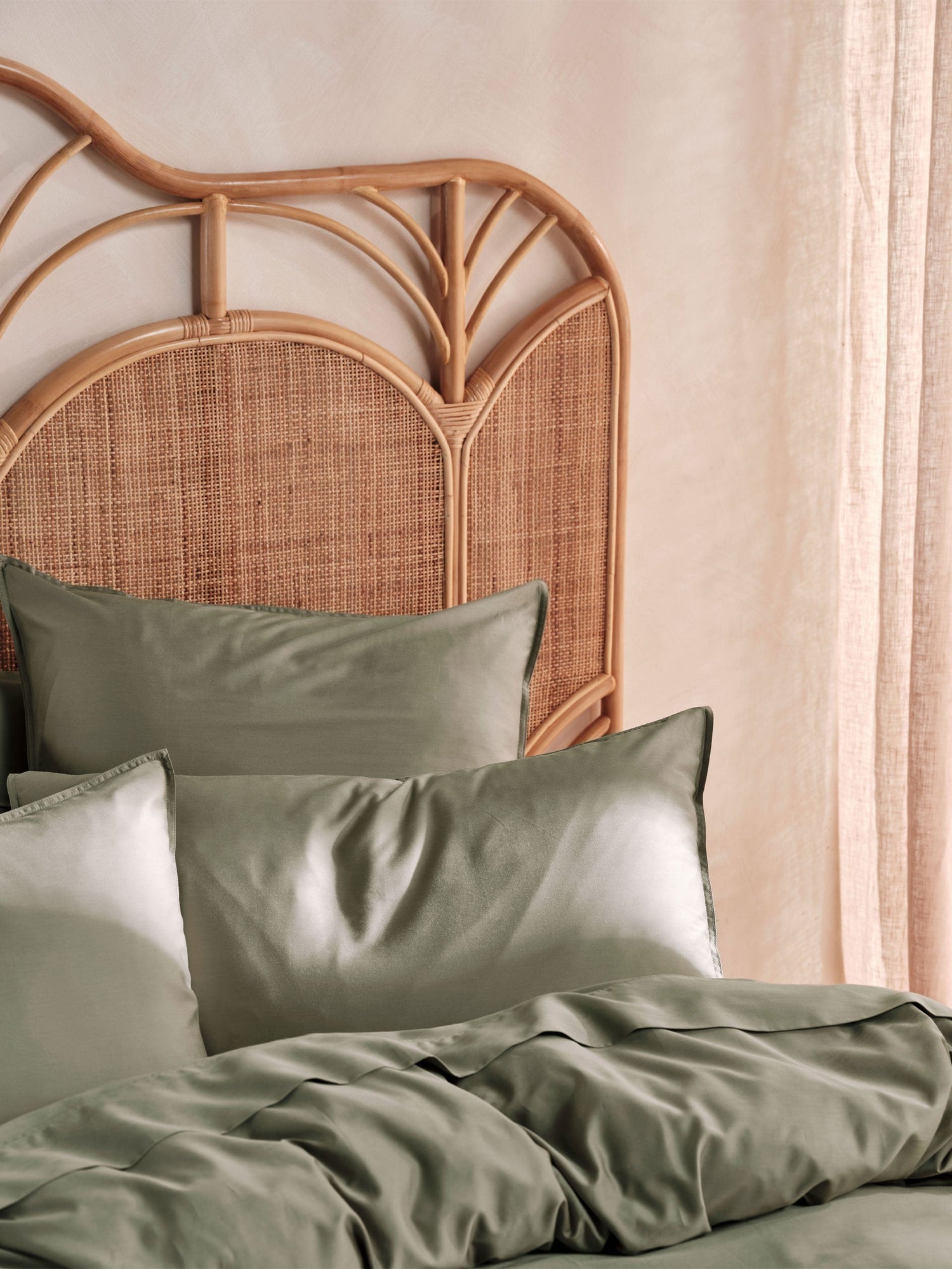 400TC Bamboo/Cotton Nara Moss Quilt Cover Set