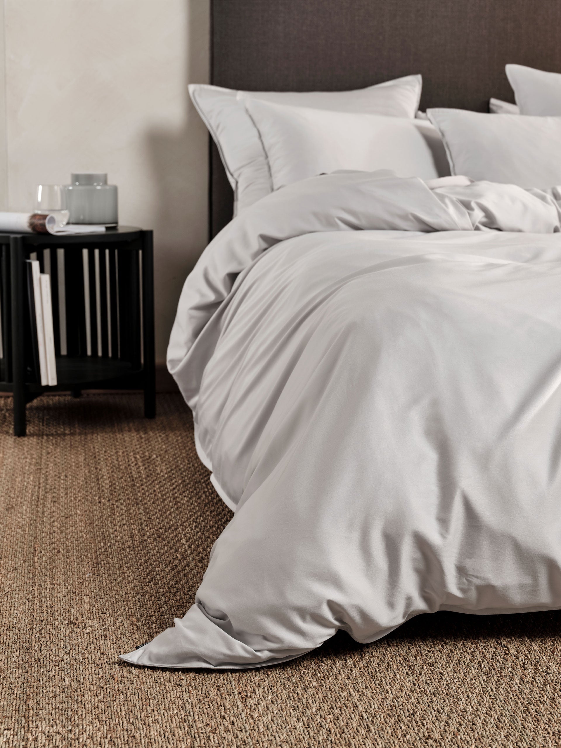 400TC Bamboo/Cotton Nara Silver Quilt Cover Set