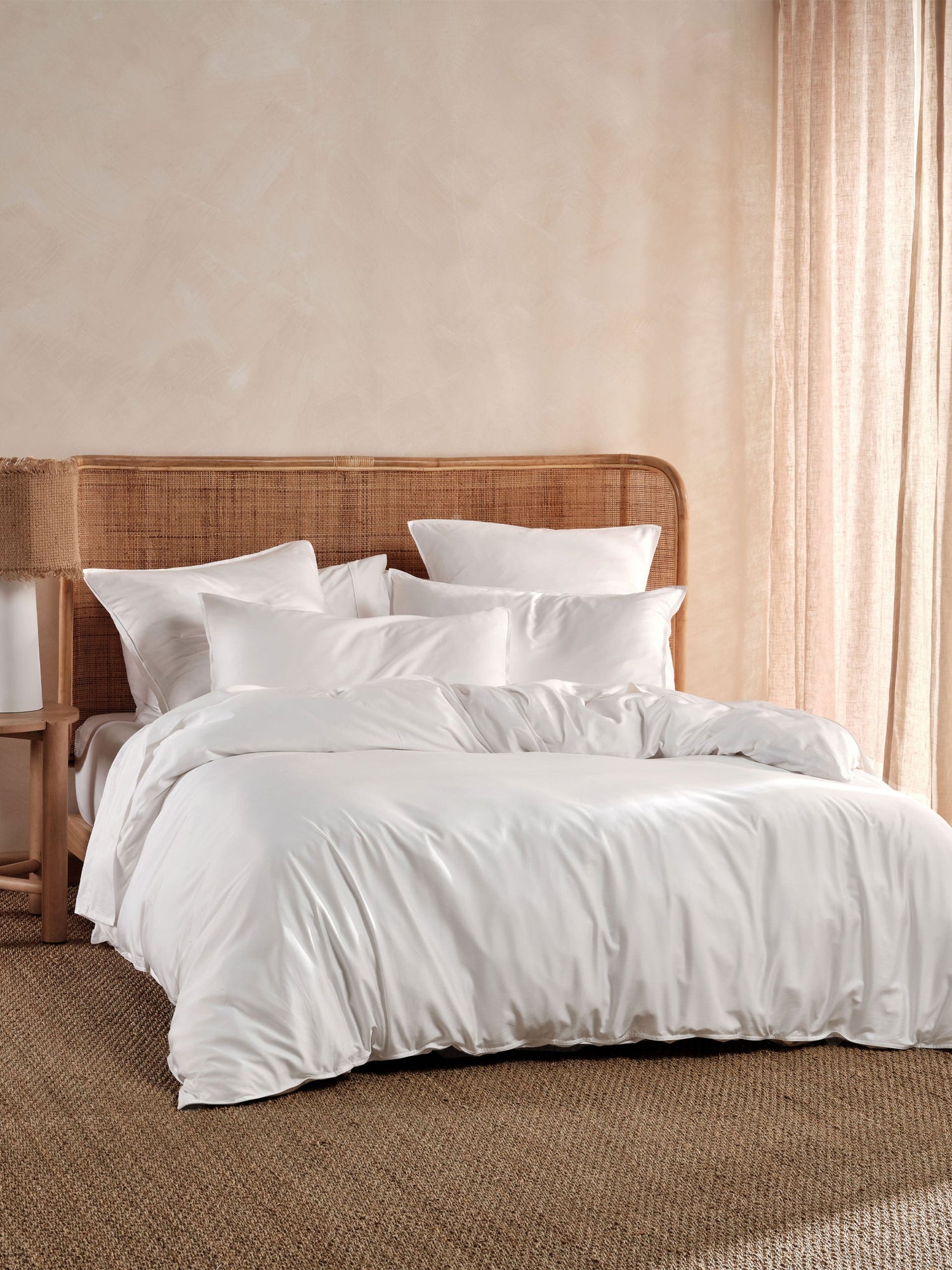 400TC Bamboo/Cotton Nara White European Pillowcase