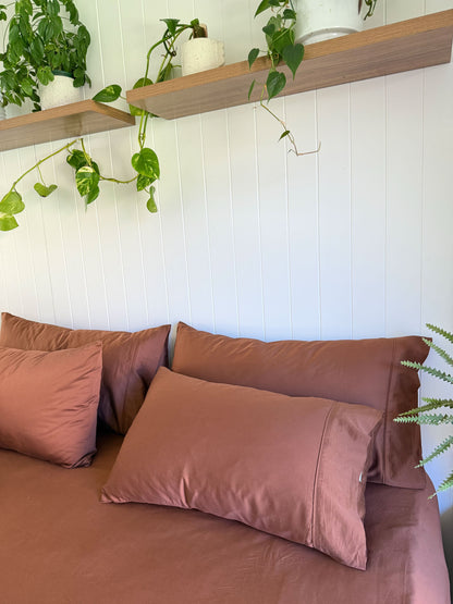 400TC Bamboo/Cotton Nara Chocolate Bamboo Cotton Standard Pillowcase